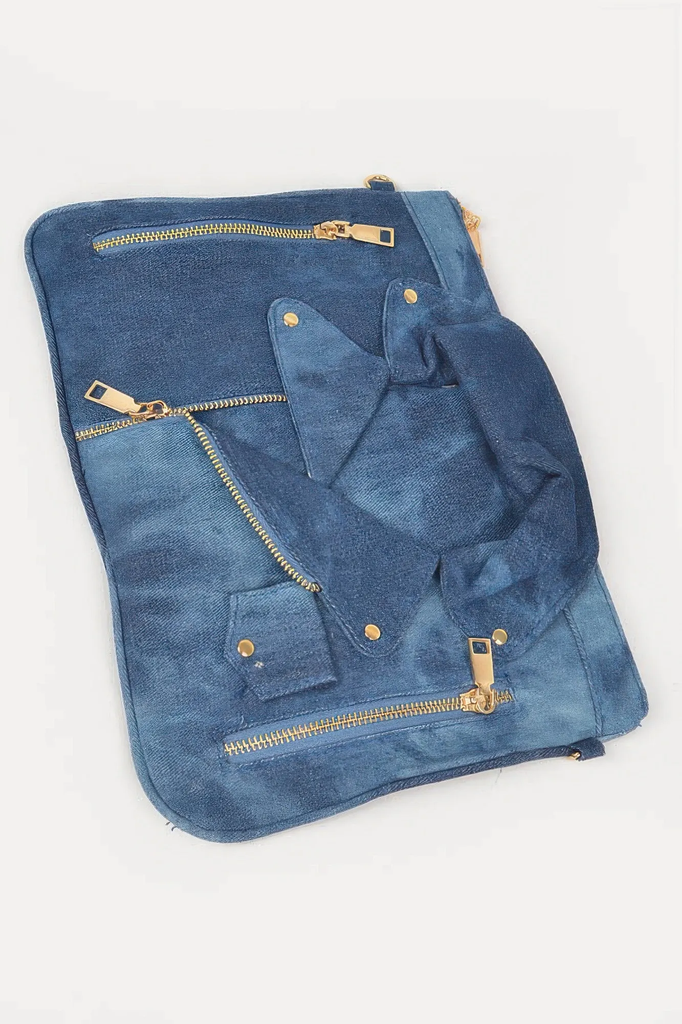 Denim Jacket Crossbody Clutch