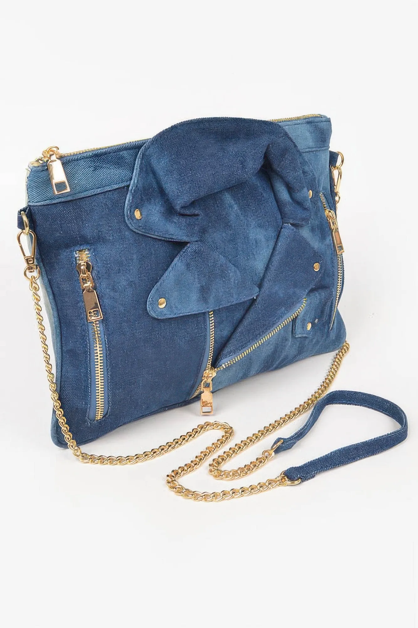 Denim Jacket Crossbody Clutch