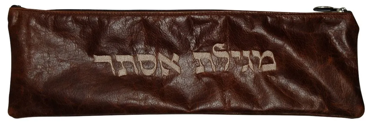 Distressed Leather Megillah Bag M100C-TN