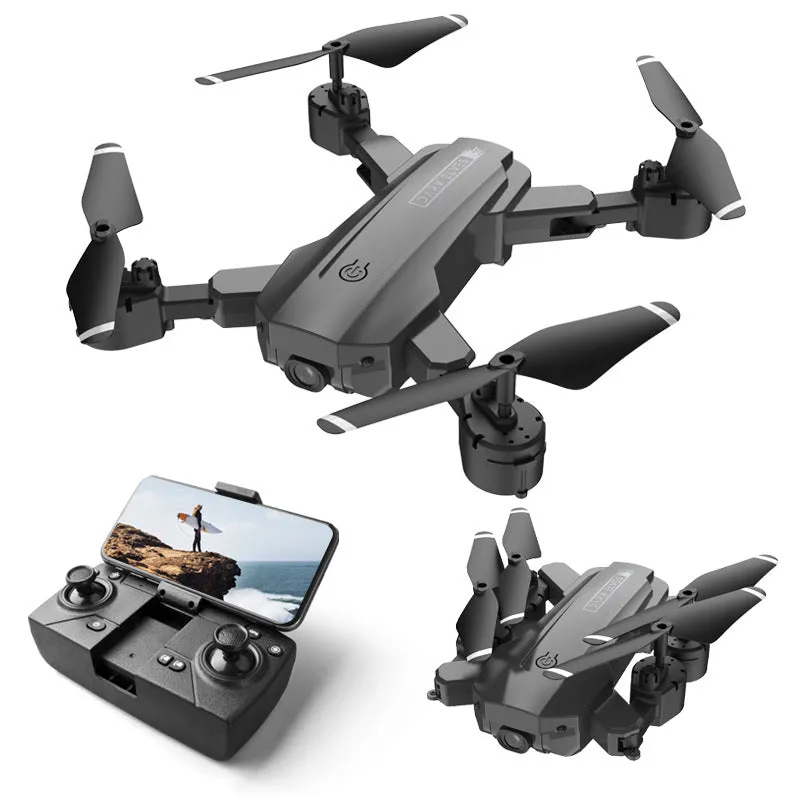 Dual-lens high-resolution aerial camera drone