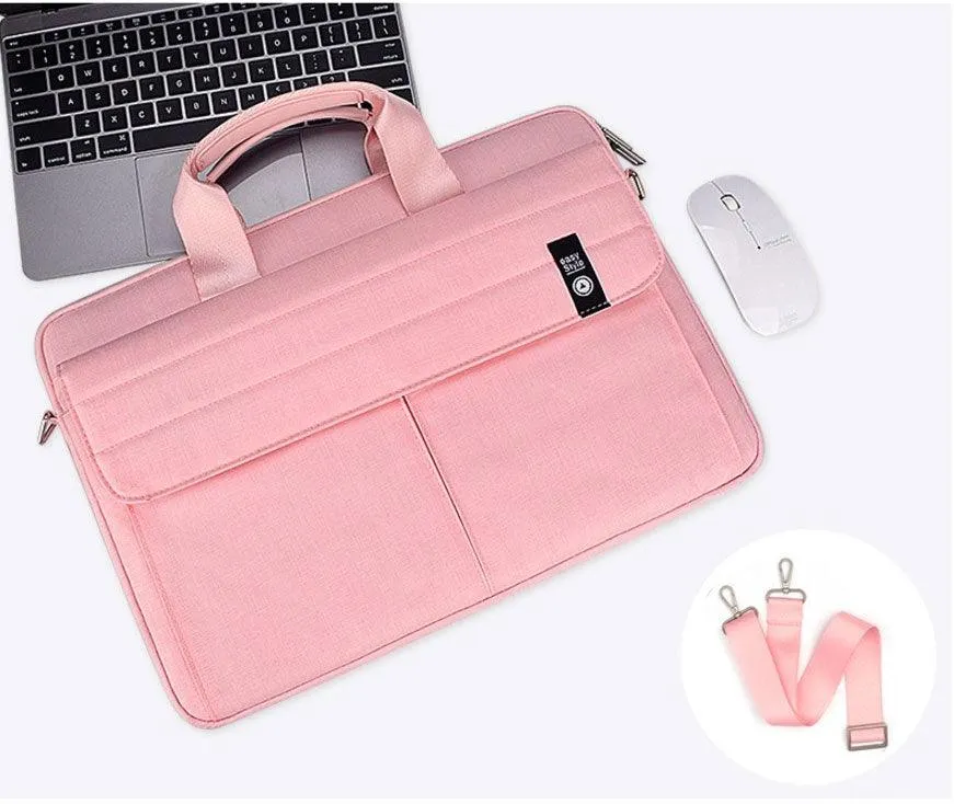 Easy Style Portable Business Laptop Bag- Pink