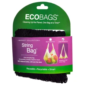 ECO-BAGS - Long Handle Classic String Bag Black - 1 Bag