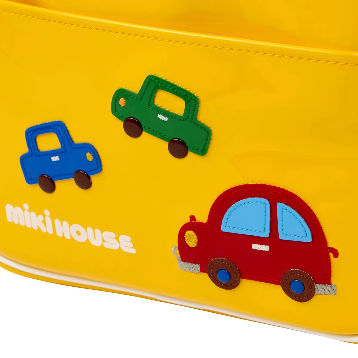 Enamel Shoulder Bag with Car Appliques