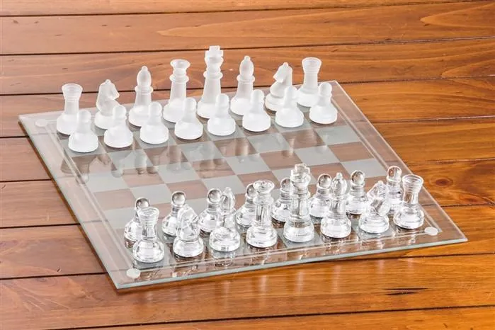 Etched Glass Chess Set