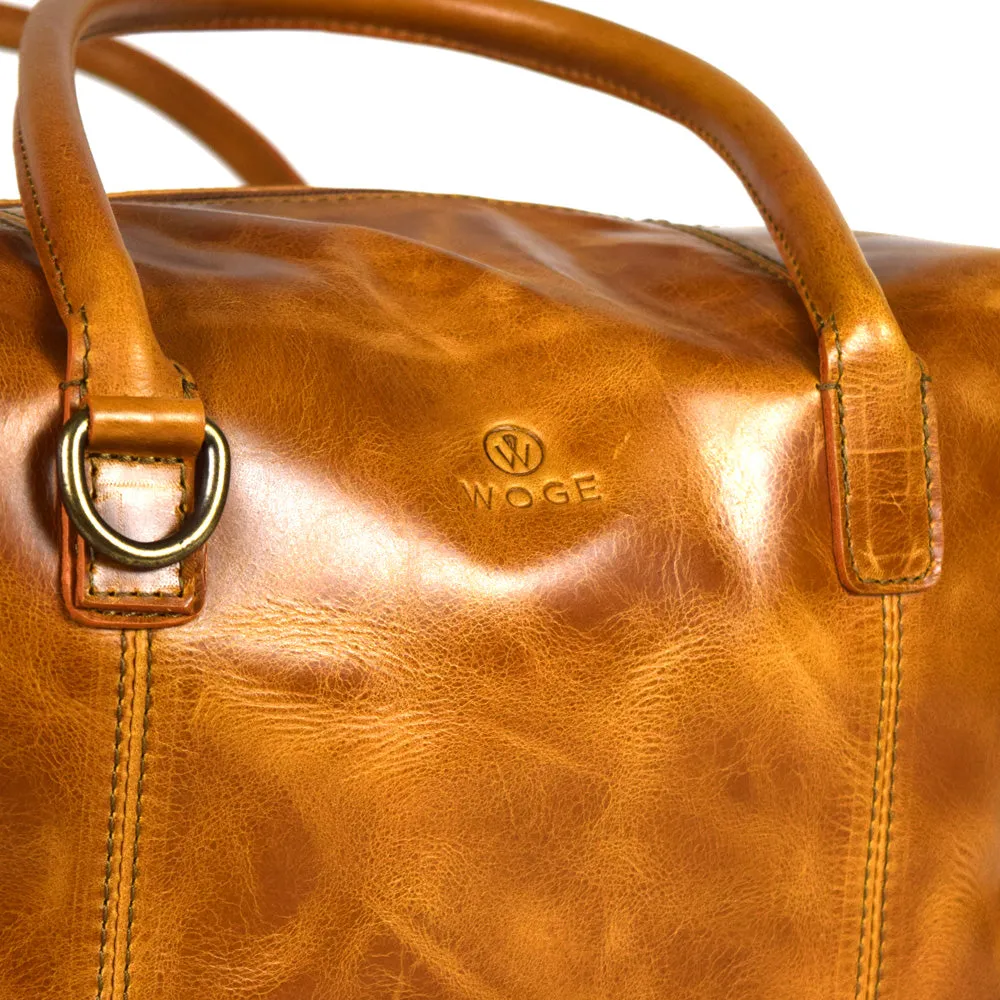 Expandable purse in Cognac Leather - FINAL SALE - no exchange