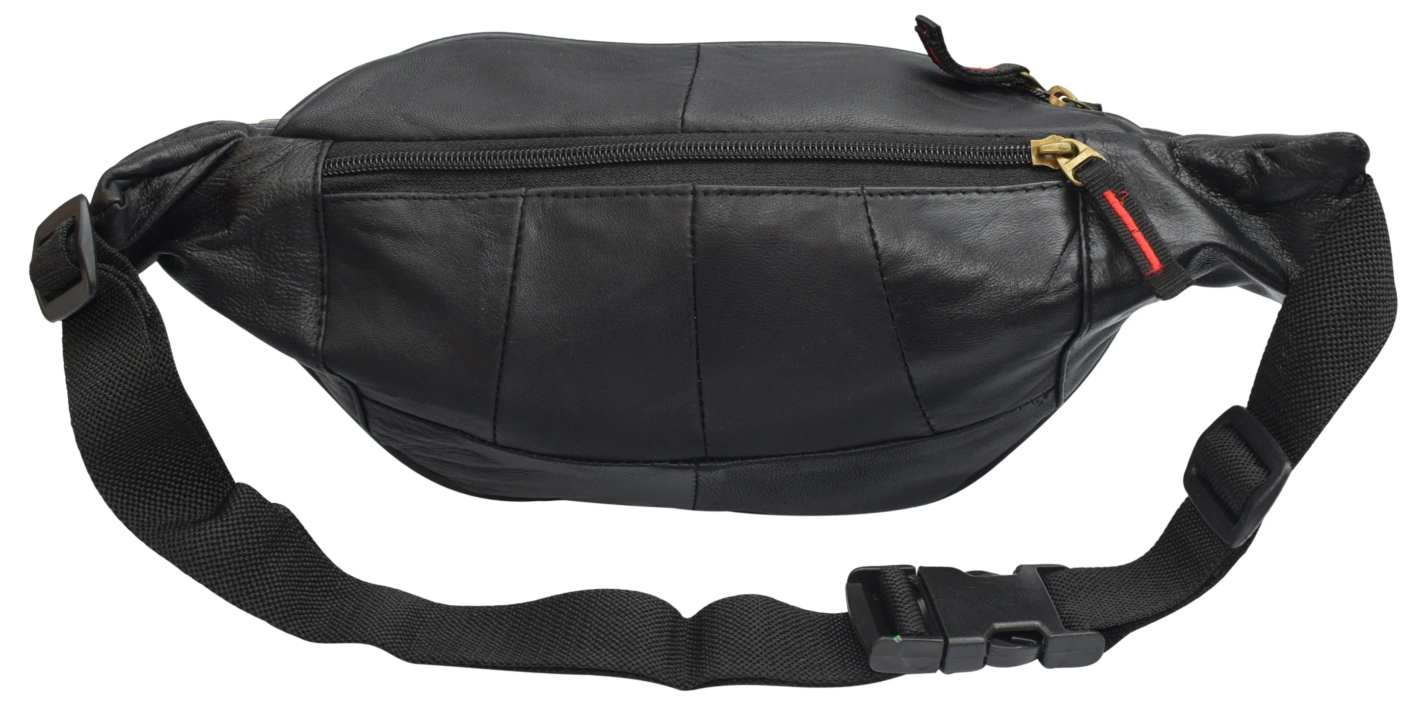 Fanny Pack Waist Bag Multifunction Real Leather Hip Bum Bag Travel Pouch for Men and Women- Multiple Pockets & Sturdy Zippers Ideal for Hiking Running And Cycling