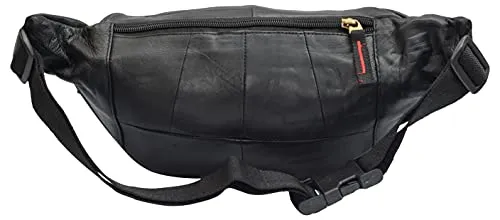 Fanny Pack Waist Bag Multifunction Real Leather Hip Bum Bag Travel Pouch for Men and Women- Multiple Pockets & Sturdy Zippers Ideal for Hiking Running And Cycling