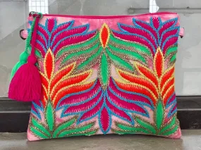 Feather Tie Dye Clutch