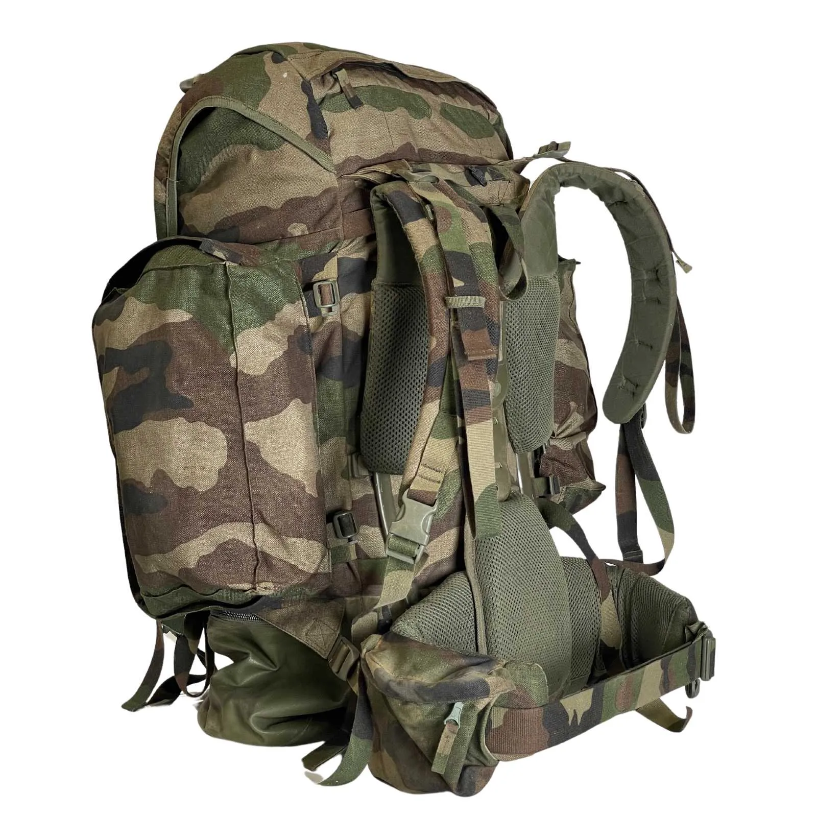 French Army Bergen Rucksack With Side Pouches