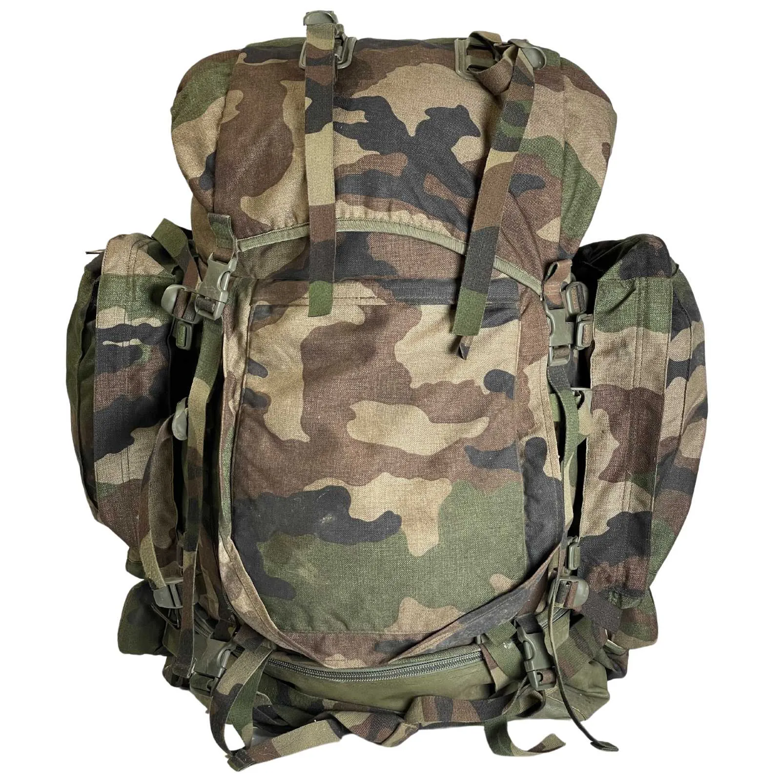 French Army Bergen Rucksack With Side Pouches