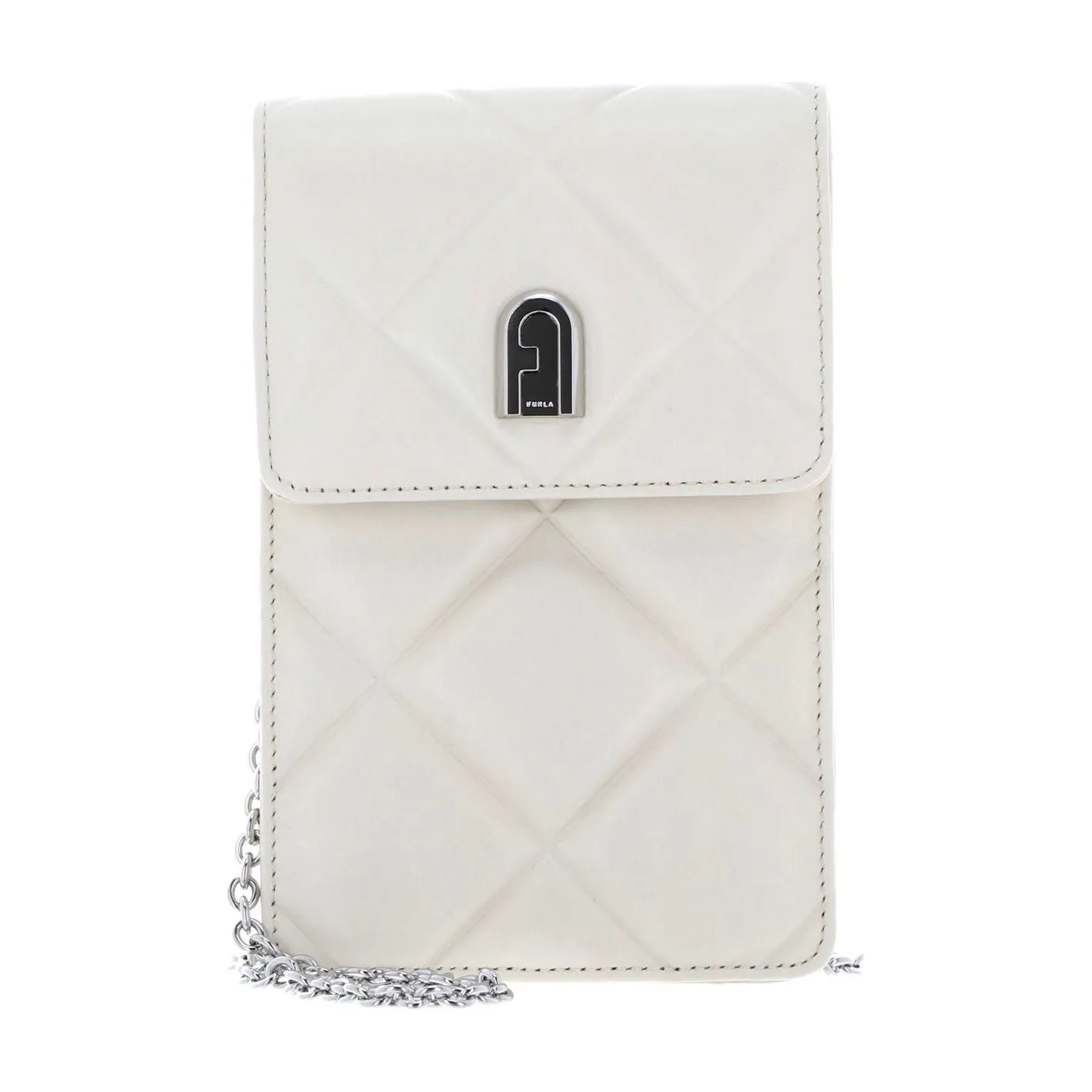 Furla 1927 Mini Vertical Crossbody Bag - White Cotton