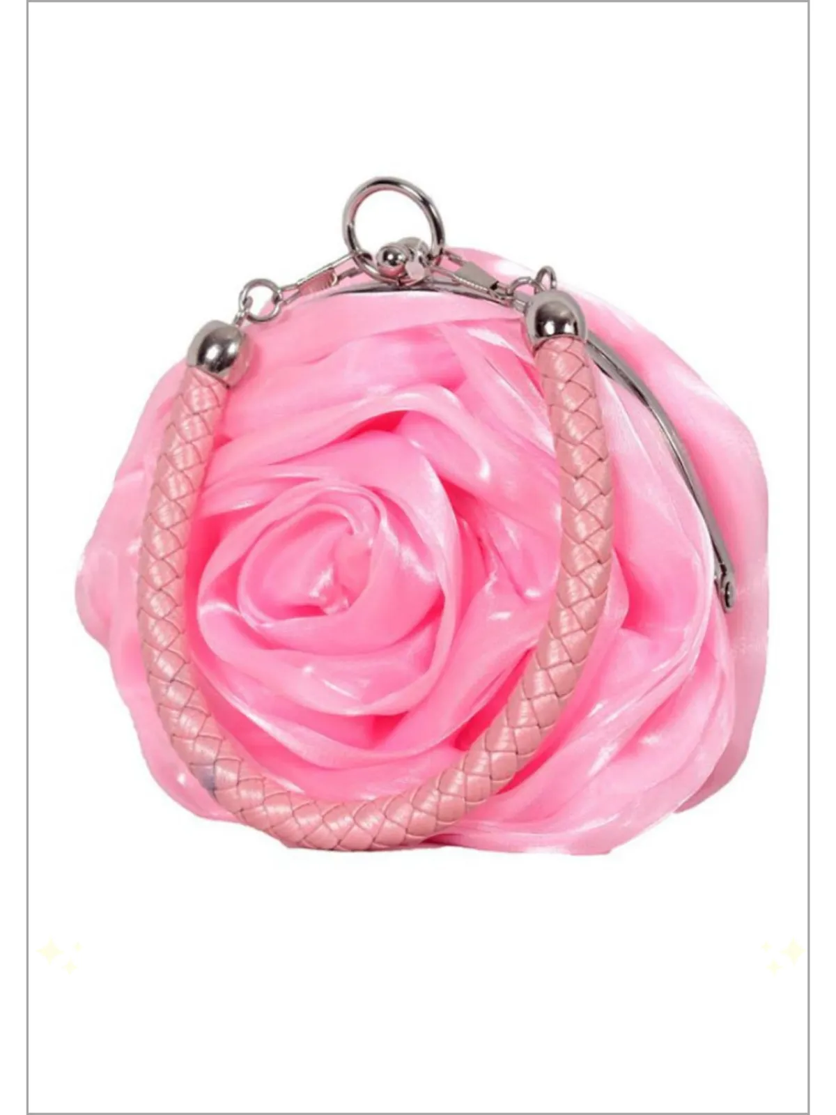 Garden Glam Rose Flower Clutch