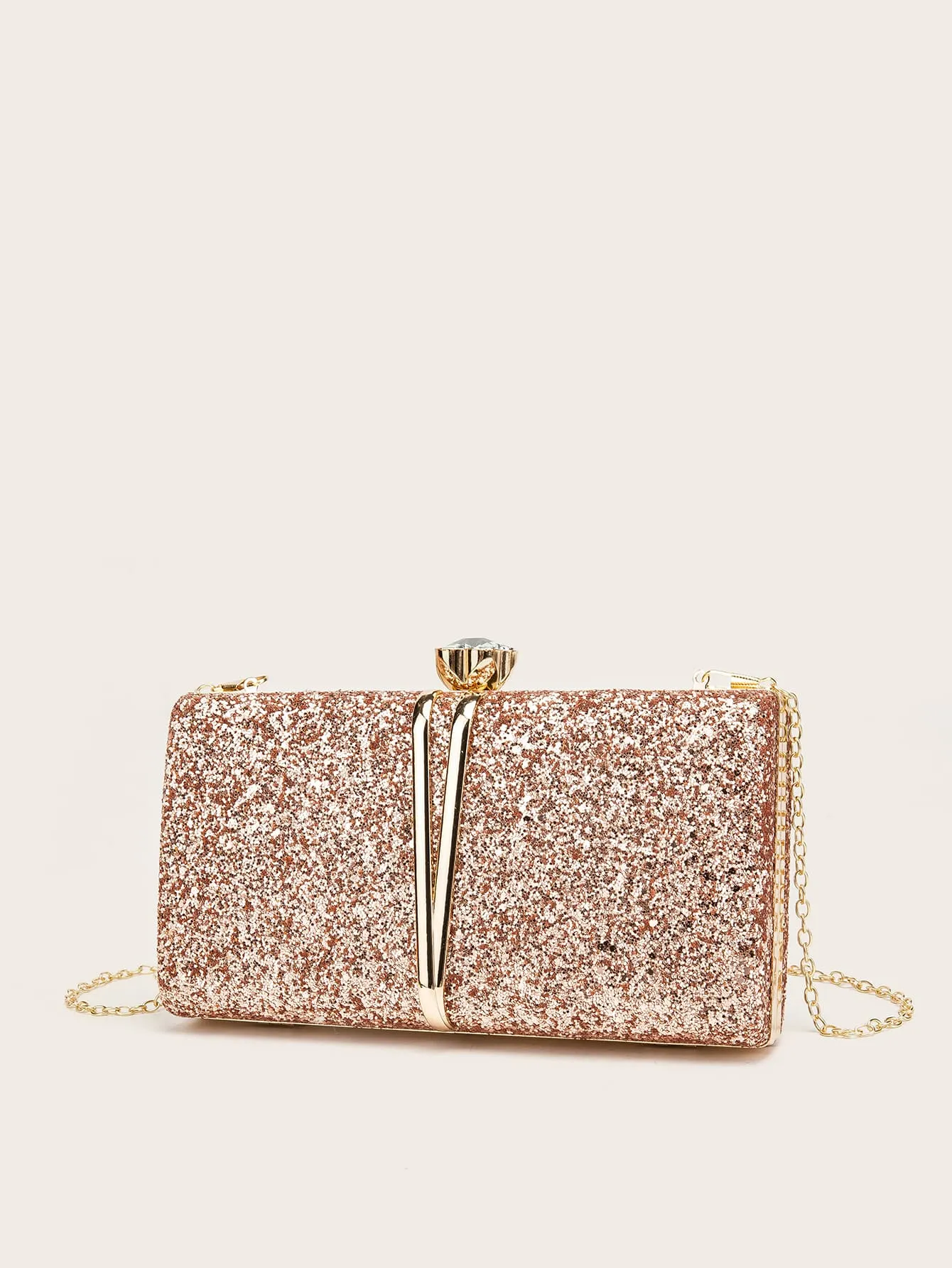 Glitter Chain Clutch Bag