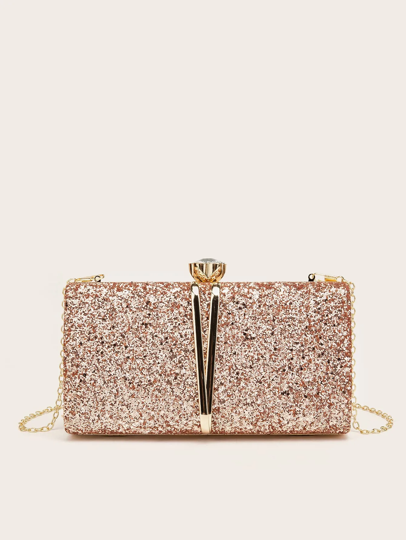 Glitter Chain Clutch Bag