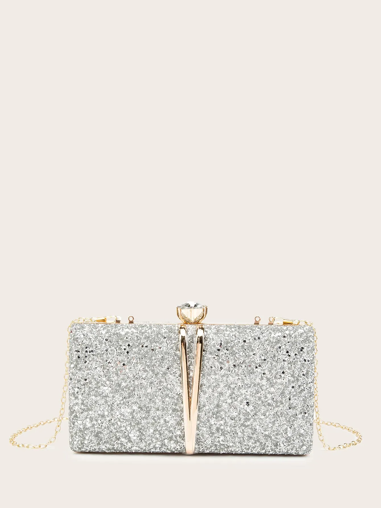 Glitter Chain Clutch Bag