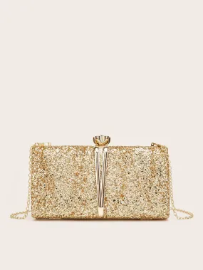 Glitter Chain Clutch Bag