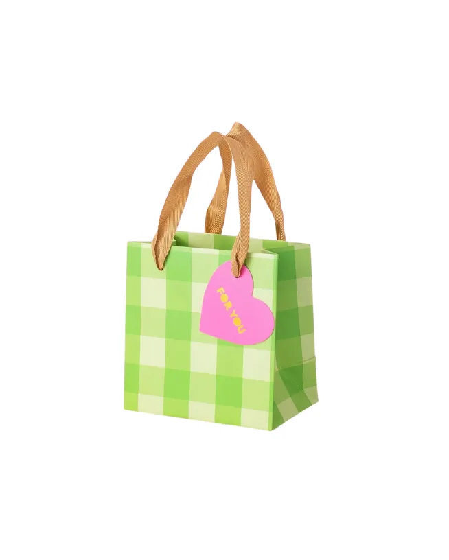 Green Gingham Gift Bags