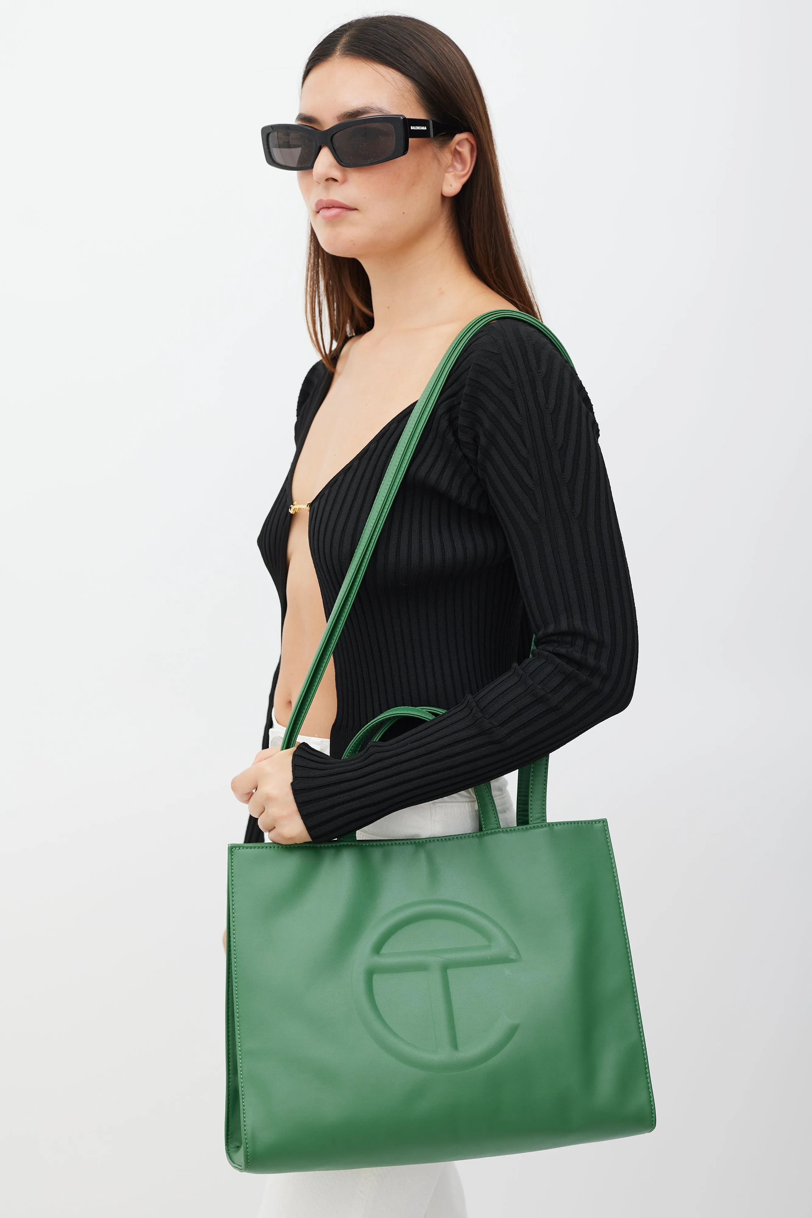 Green Medium Shopping Tote