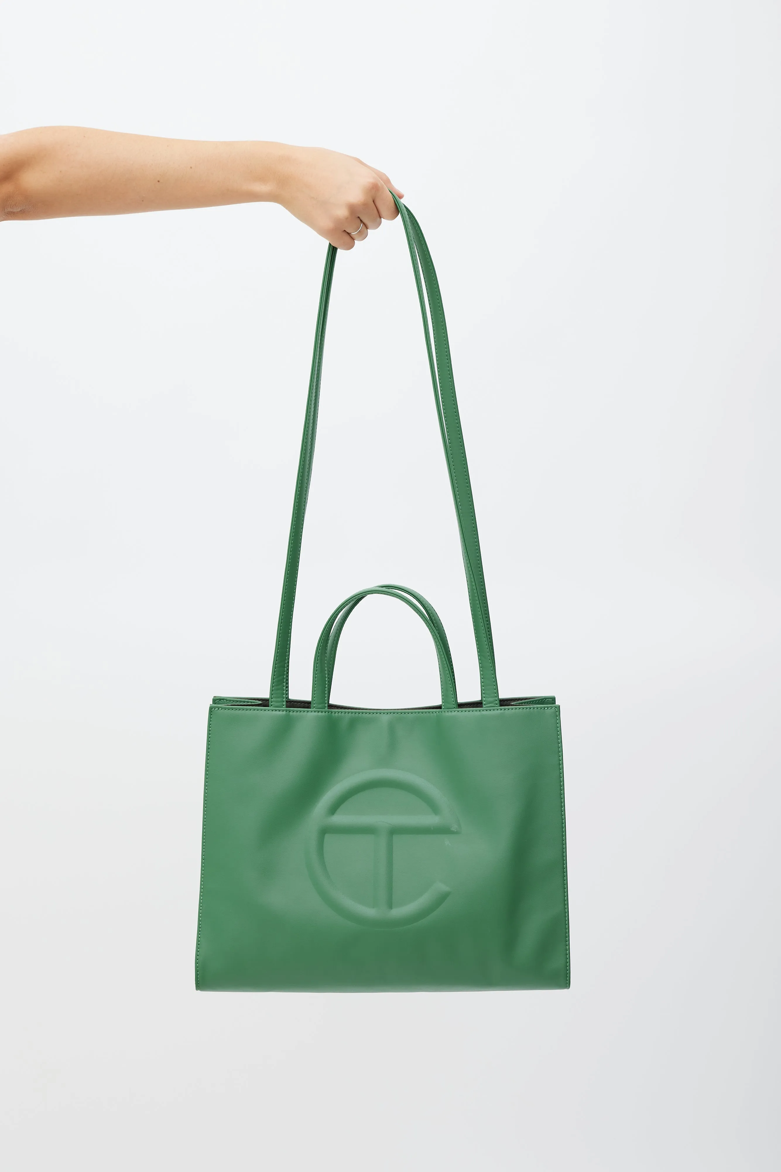 Green Medium Shopping Tote