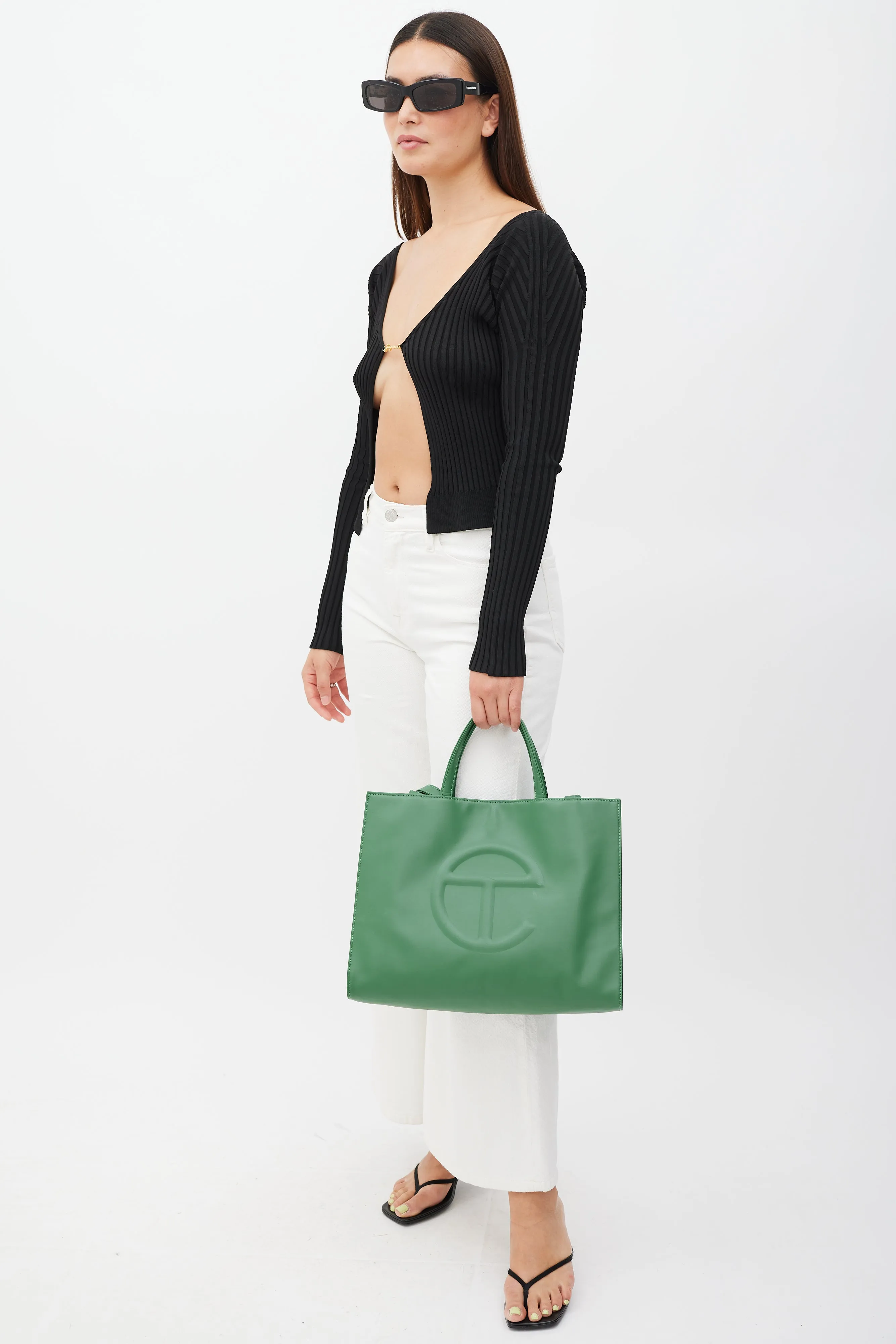 Green Medium Shopping Tote