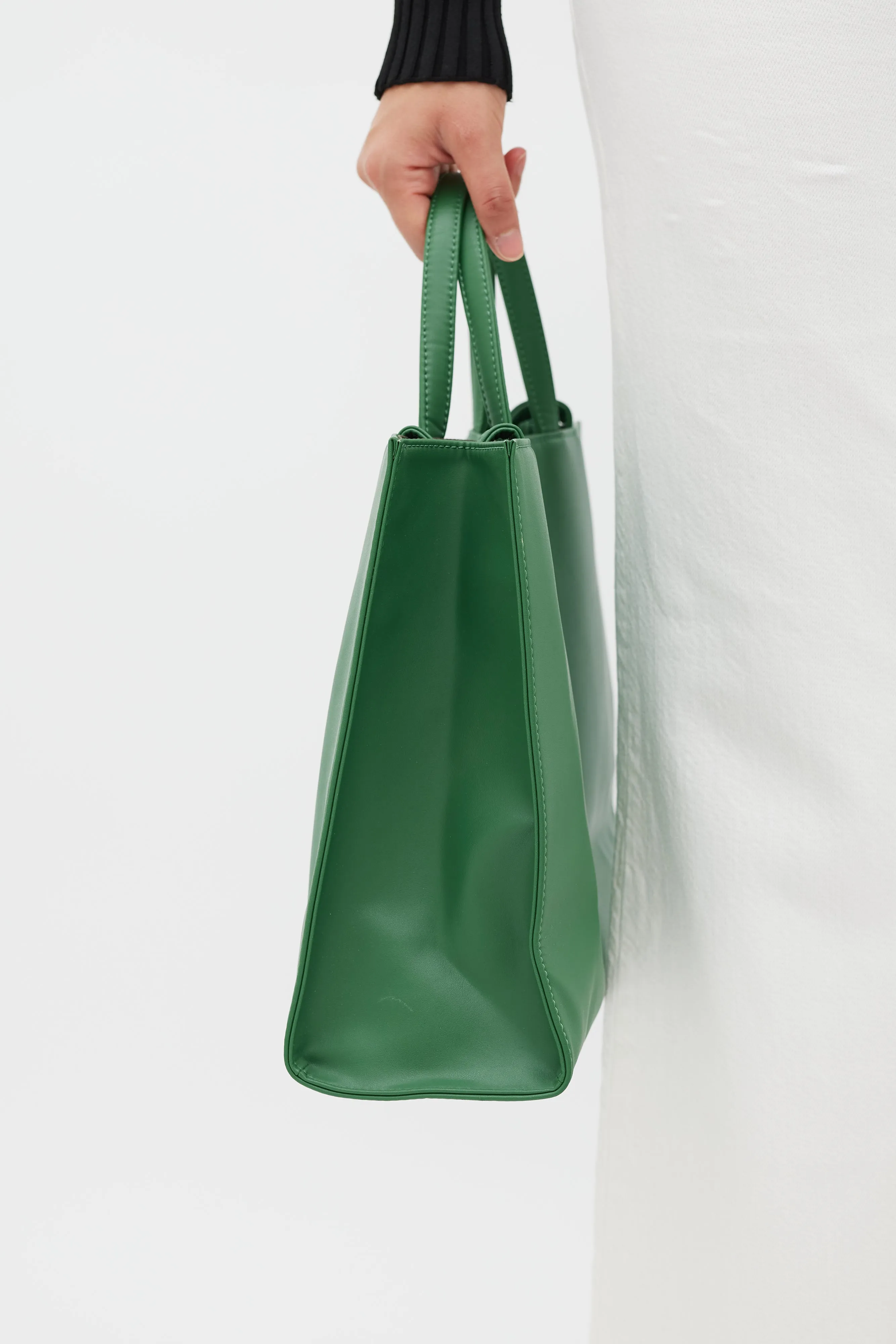 Green Medium Shopping Tote