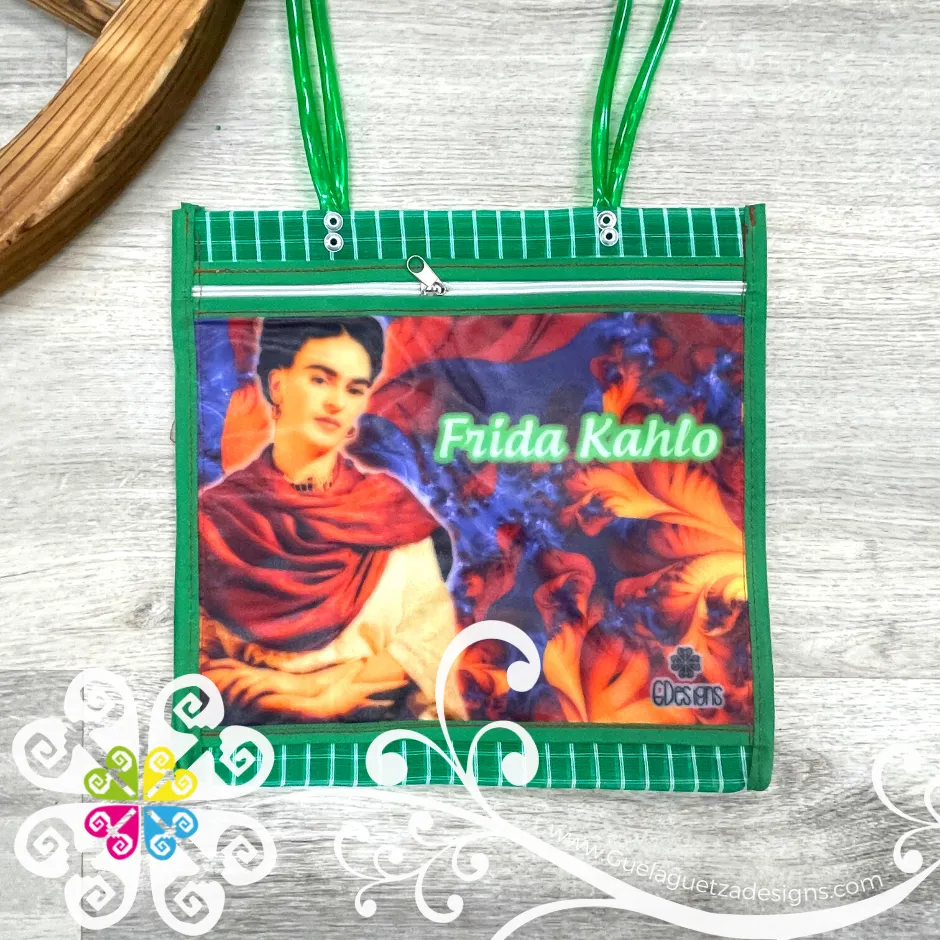 Green Squares Medium Frida - Shopping Morral