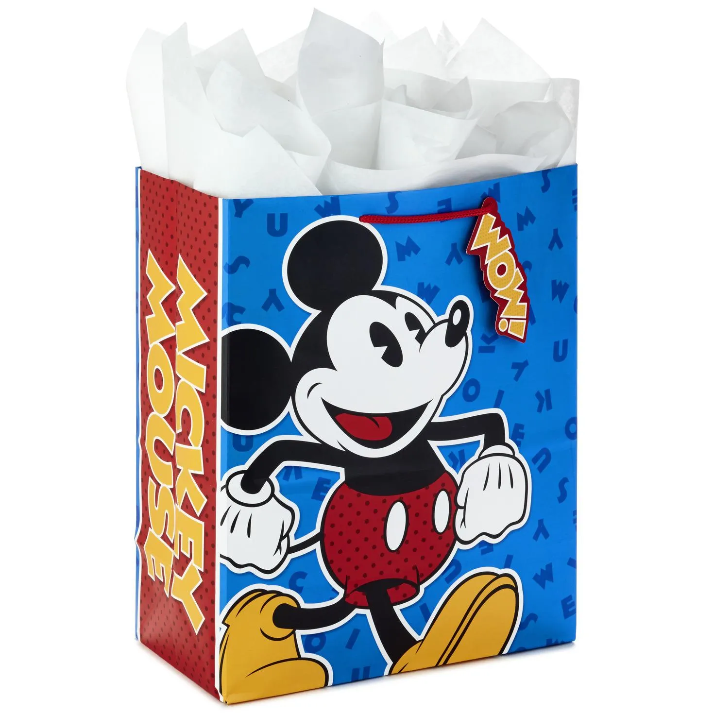 Hallmark Disney Mickey Mouse Wow Large Gift Bag With Tissue, 13''