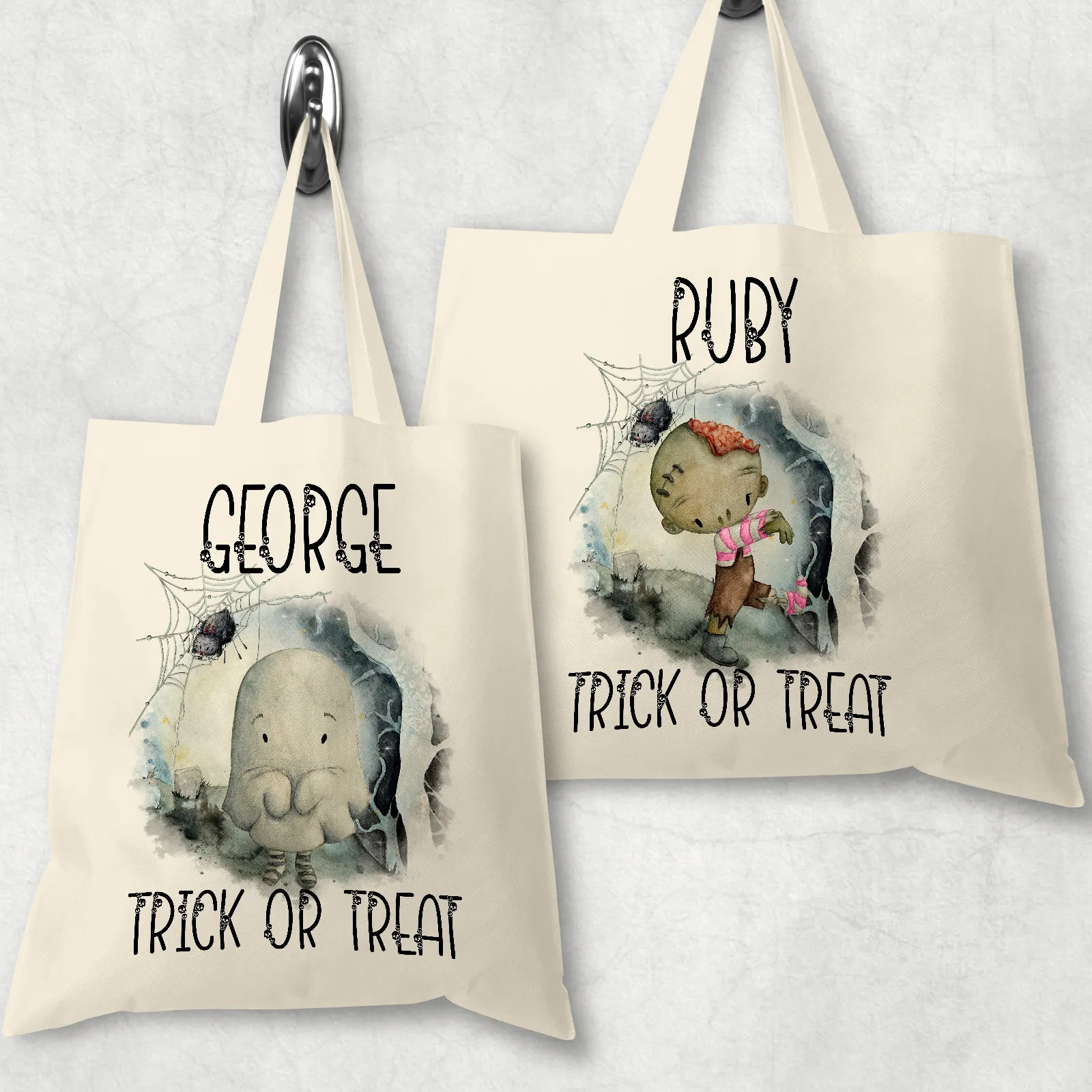 Halloween Character Trick or Treat Tote Bag