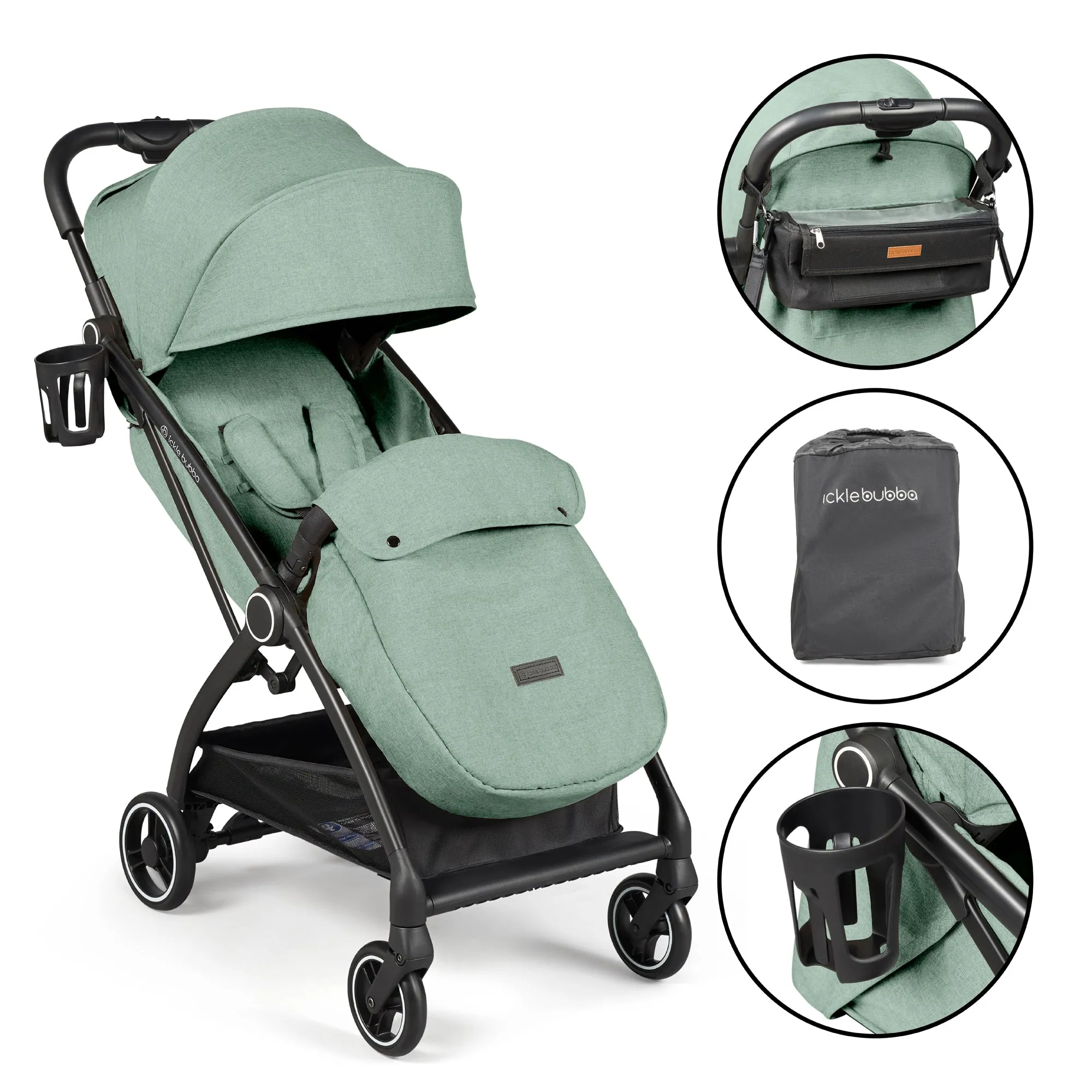 Ickle Bubba Aries Prime Autofold Stroller - Sage