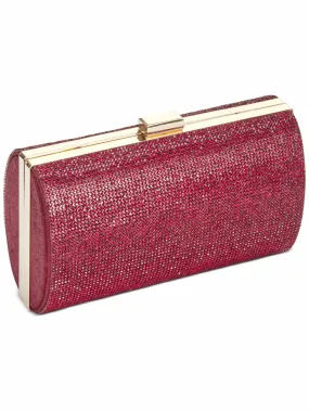 Inc International Concepts Ranndi Clutch Crossbody Bag Fuchsia Clasp Rhinestone