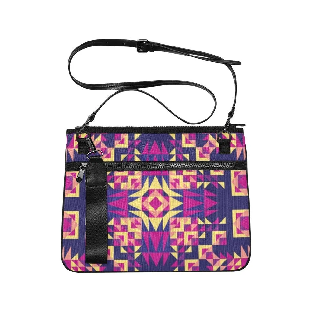 Kaleidoscope Bleu Slim Clutch Bag