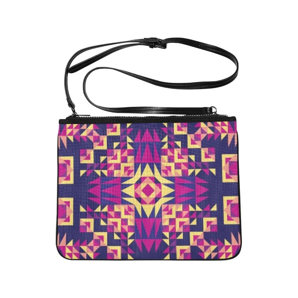 Kaleidoscope Bleu Slim Clutch Bag