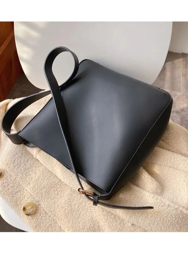 Leather Bucket Bag for Women with a Small Purse inside, 2pc