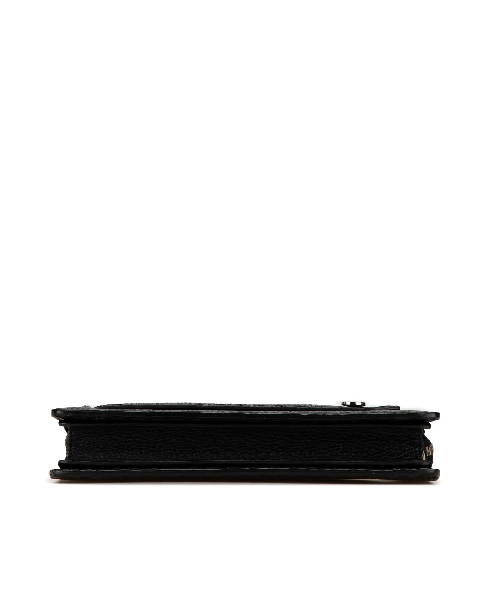 Leather Selleria Monster Clutch with Top Zip Closure and Interior Slip Pockets