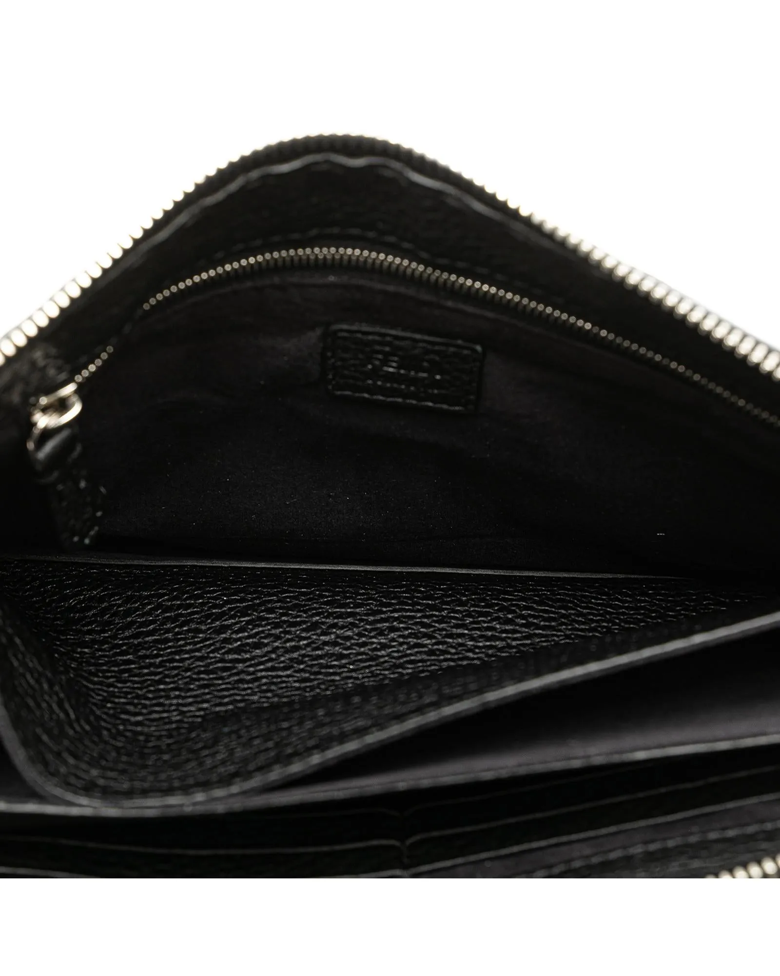 Leather Selleria Monster Clutch with Top Zip Closure and Interior Slip Pockets