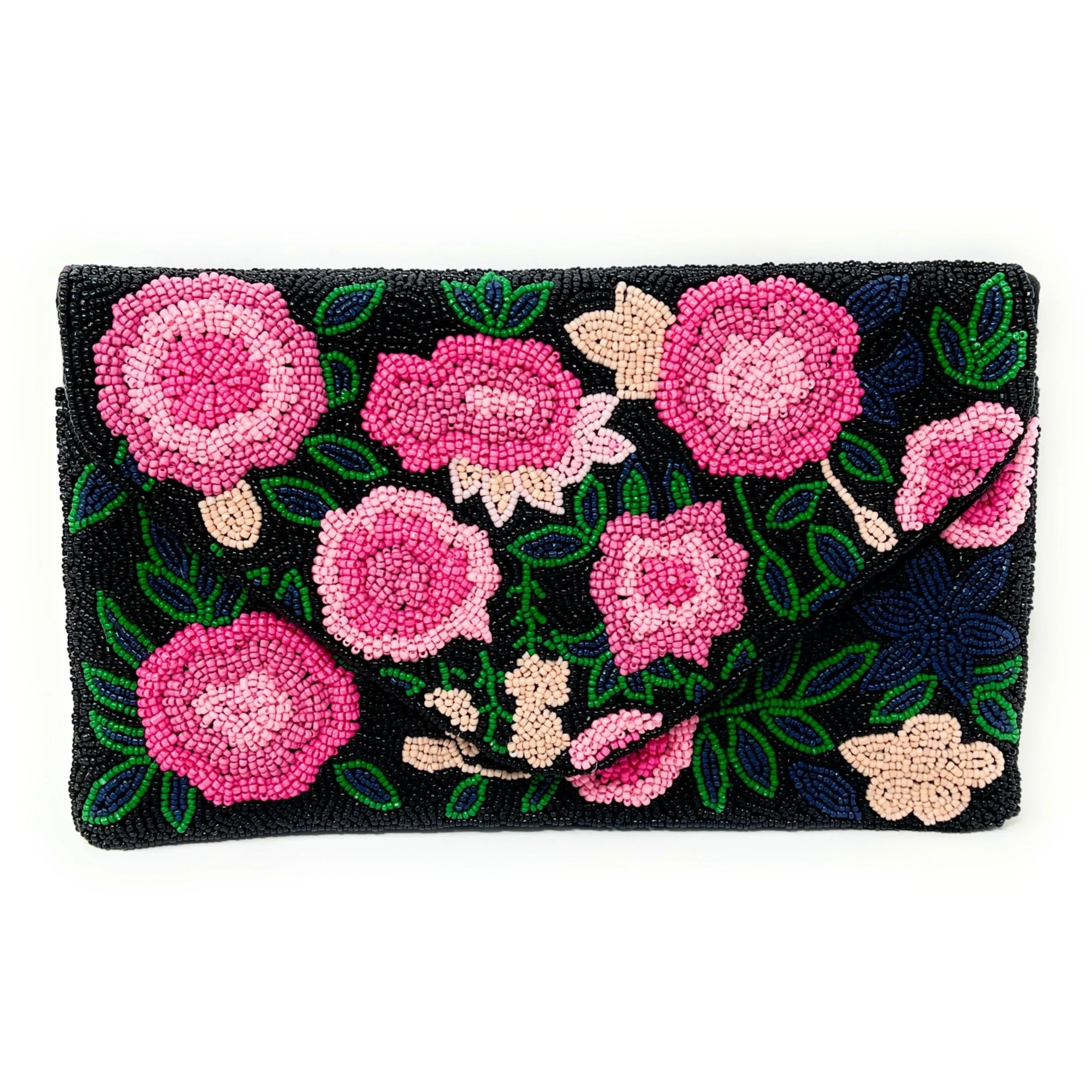 Leili Beaded Floral Clutch Purse