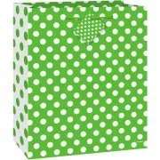 Lime Green Polka Dots Gift Bag