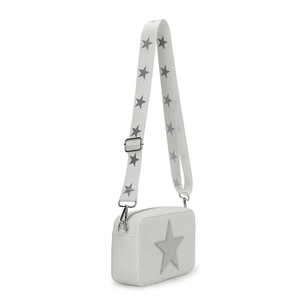 LINDA BAG- WHITE PEARL/ DENIM STAR