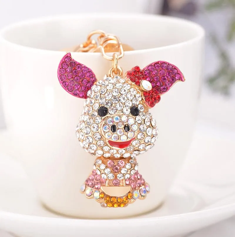 Little Miss Piggy Keychains with BLING*