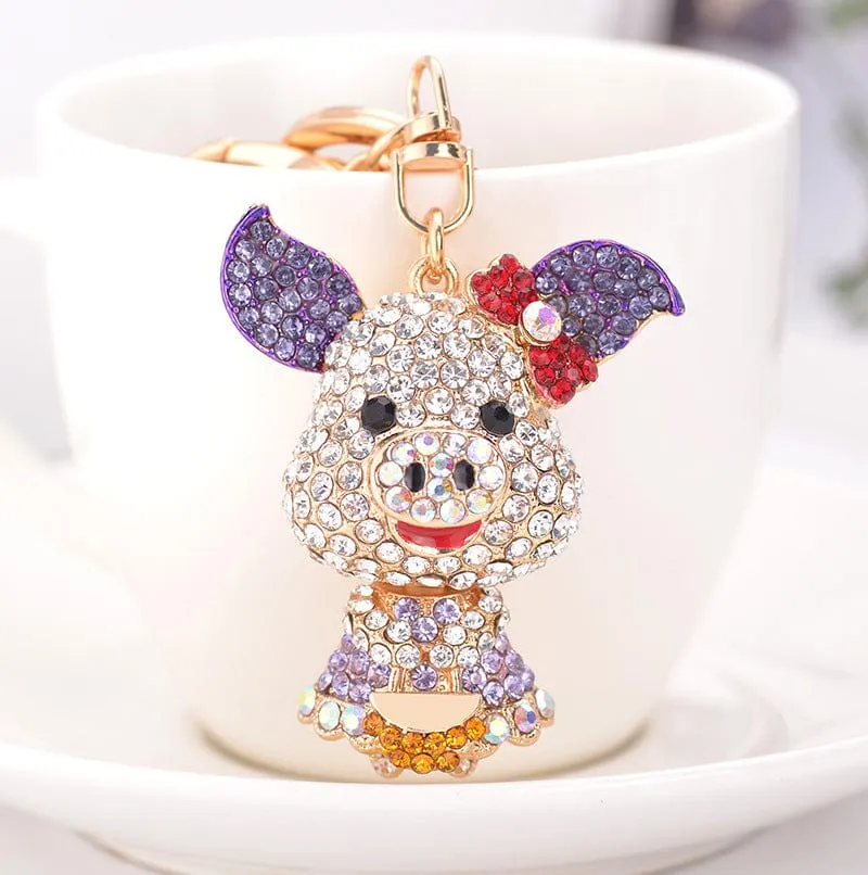 Little Miss Piggy Keychains with BLING*