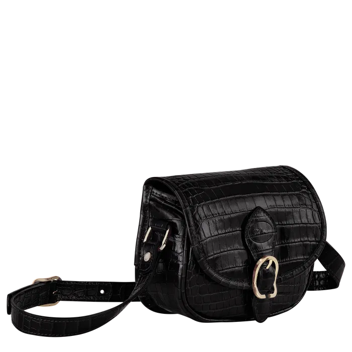 Longchamp - 1980 Crossbody Croco Bag in Black