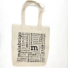 Malabrigo Tote Bags - Tote 'Word Mix' Natural