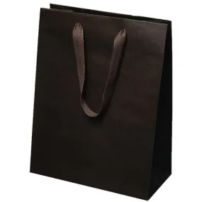 Manhattan Twill Handle Shopping Bags-Espresso - 10.0 x 5.0 x 13.0