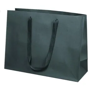 Manhattan Twill Handle Shopping Bags-Gray - 16.0 x 6.0 x 12.0