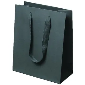 Manhattan Twill Handle Shopping Bags-Gray- 8.0 x 4.0 x 10.0