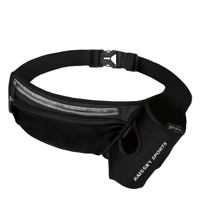 Marathon Racing Hydration Belt Bag Running Waist Pack Sports Bag Climbing Hiking Gym Fitness Waist Pouch with Water Bottle