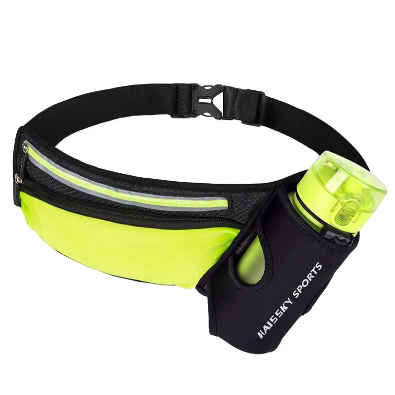 Marathon Racing Hydration Belt Bag Running Waist Pack Sports Bag Climbing Hiking Gym Fitness Waist Pouch with Water Bottle