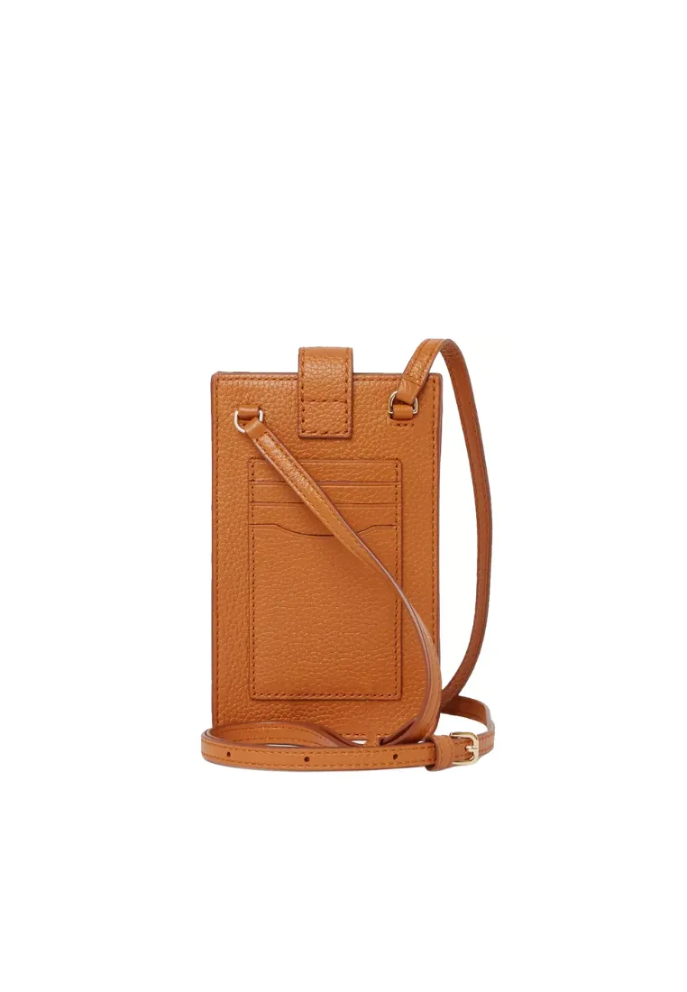 Marc Jacobs Groove Leather Phone Crossbody Bag In Smoked Almond S107L01SP21