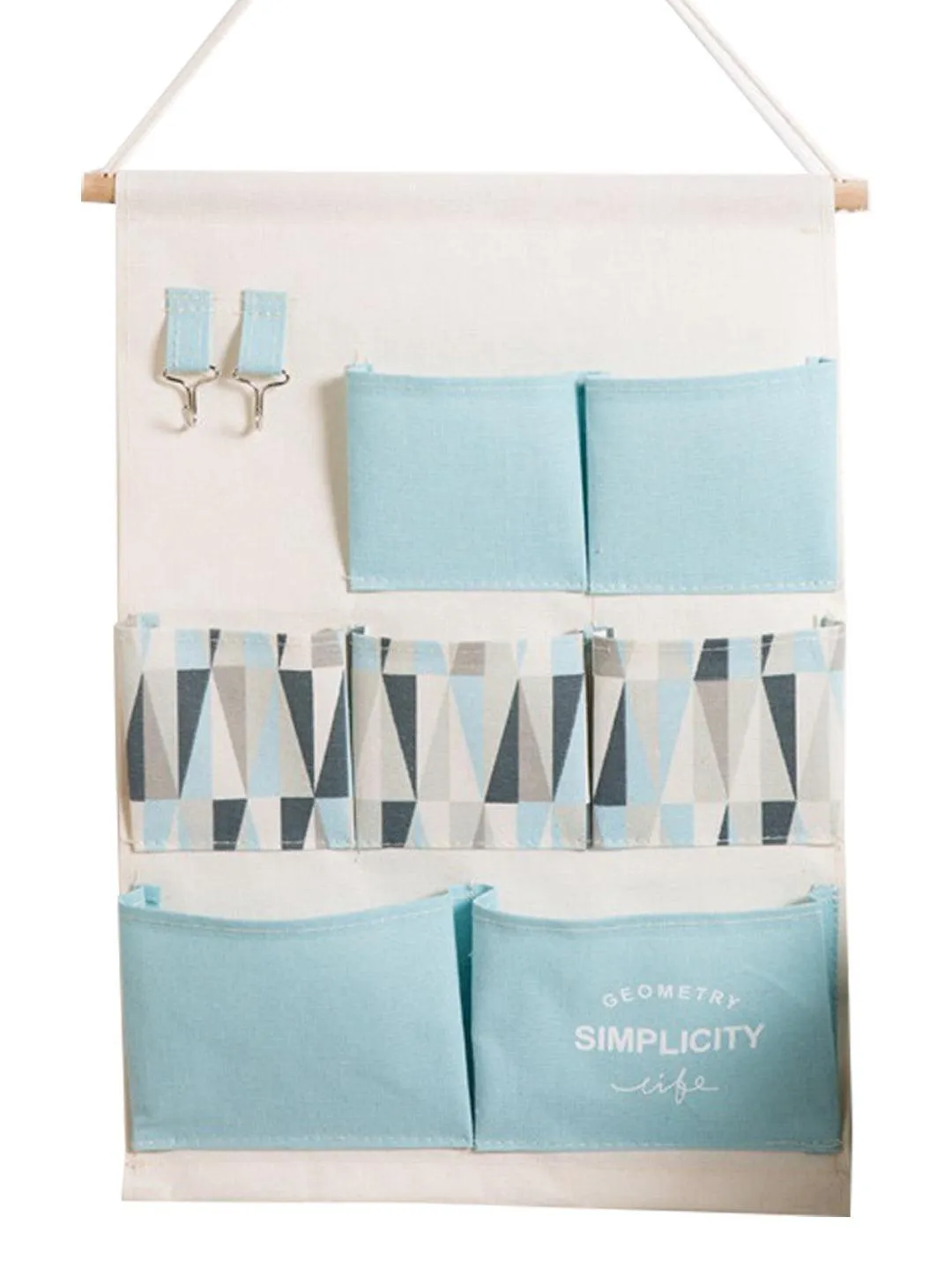 Market99 Wall Hanging Storage Bag With 7 Pockets And Key Hook