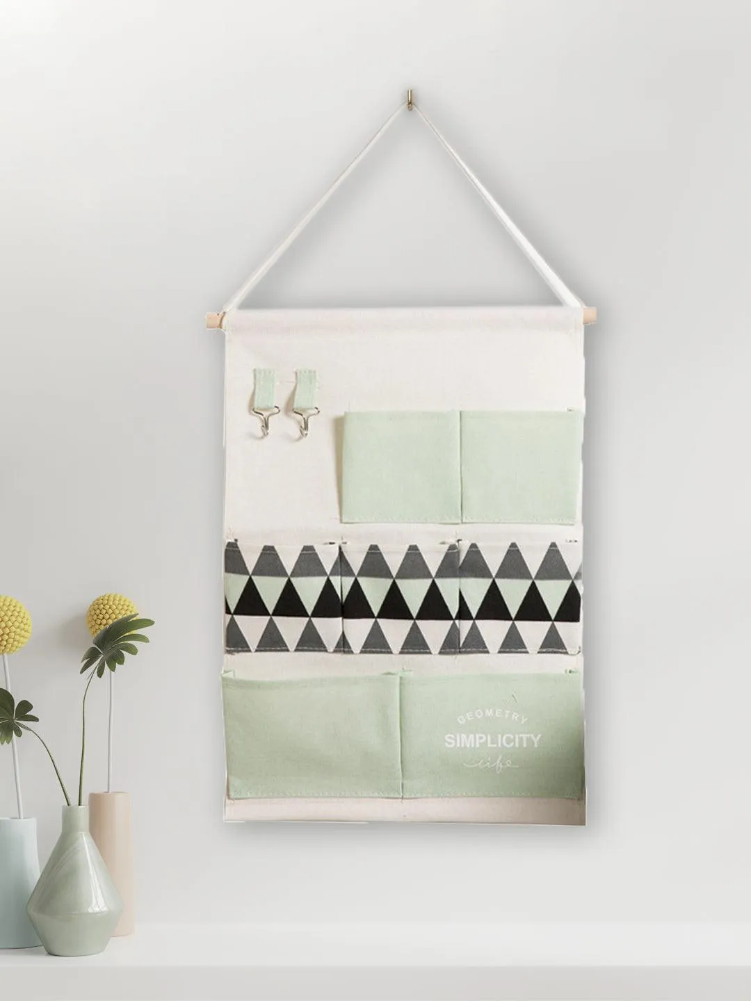 Market99 Wall Hanging Storage Bag With 7 Pockets And Key Hook